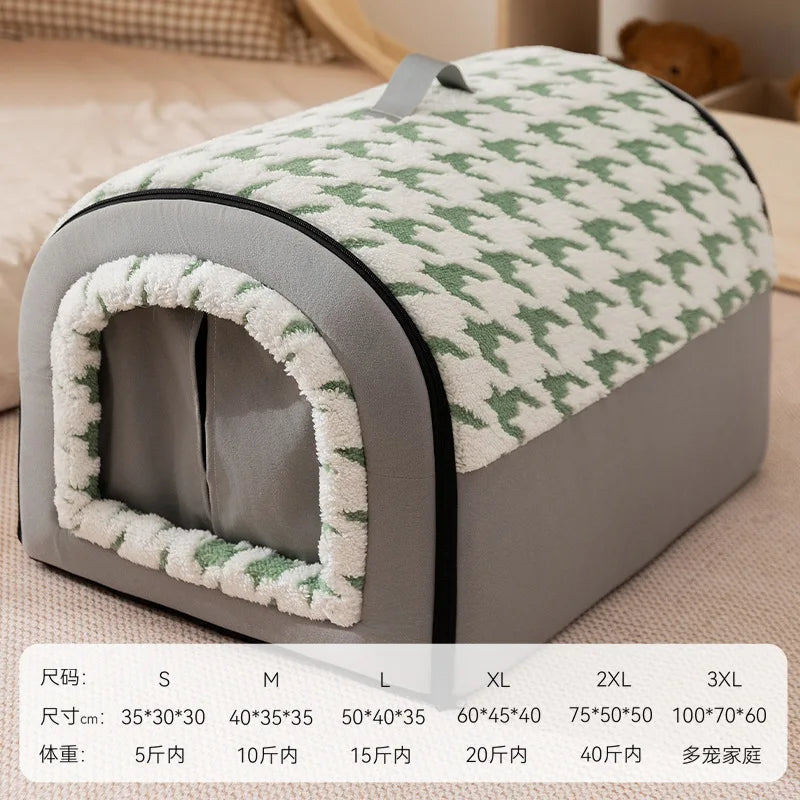 Cozy Winter Kennel Bed