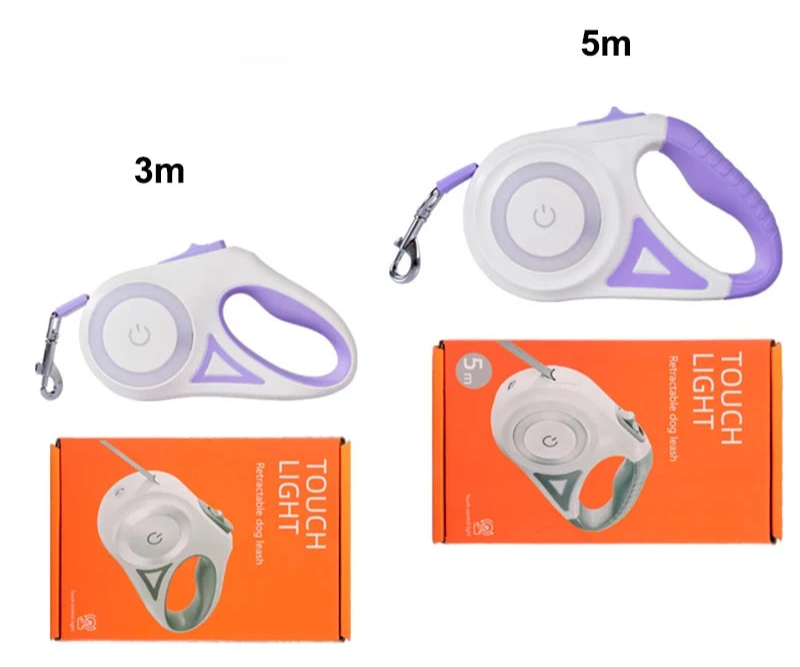 Einziehbare Hundeleine mit LED