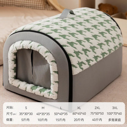 Cozy Winter Kennel Bed