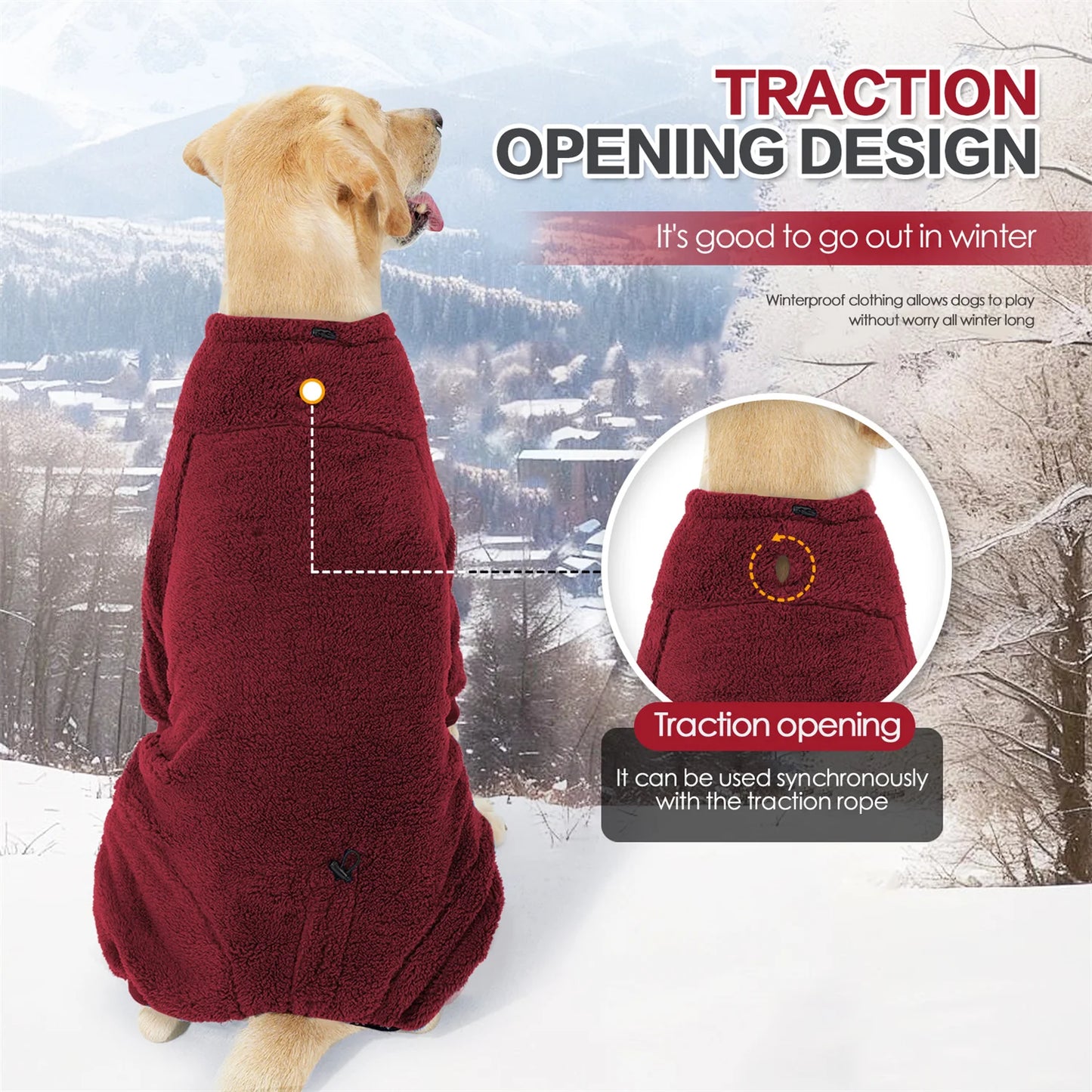 Fleece Coat for Small and Large Dogs