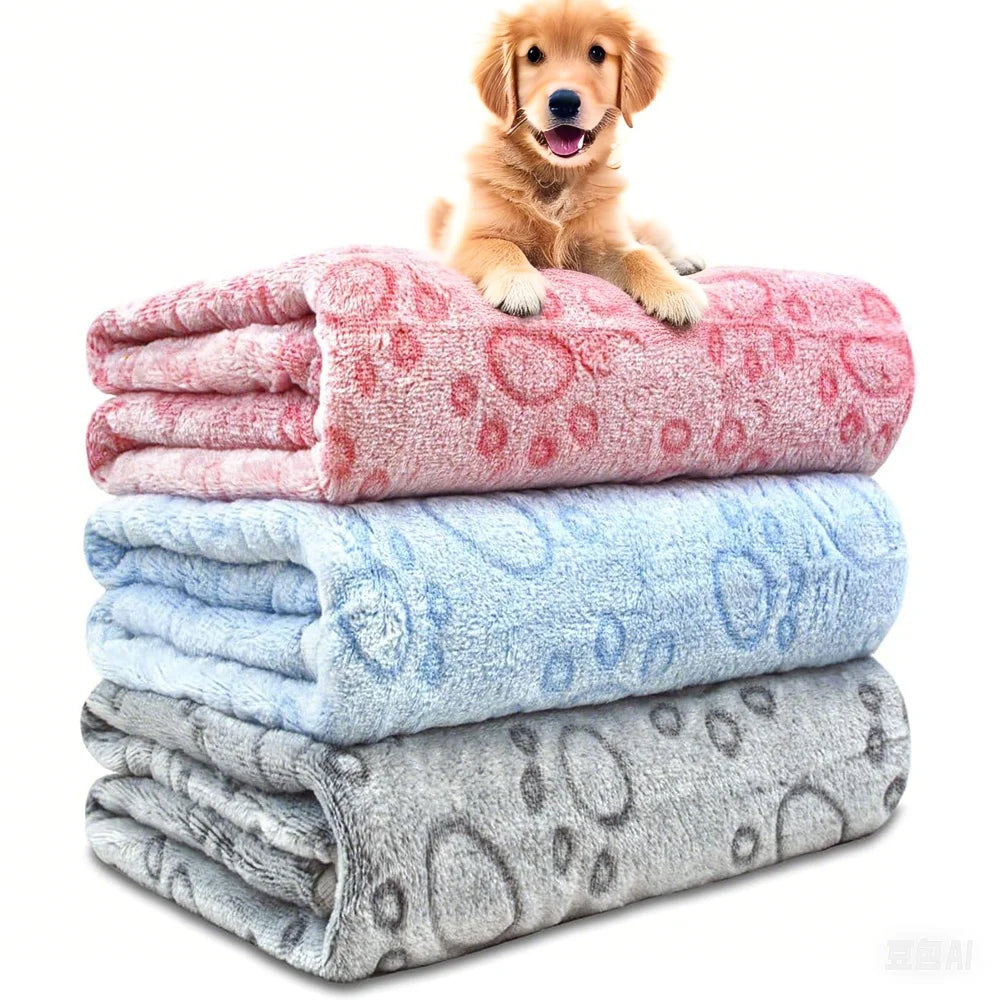 Ultra-Soft Coral Fleece Pet Blanket