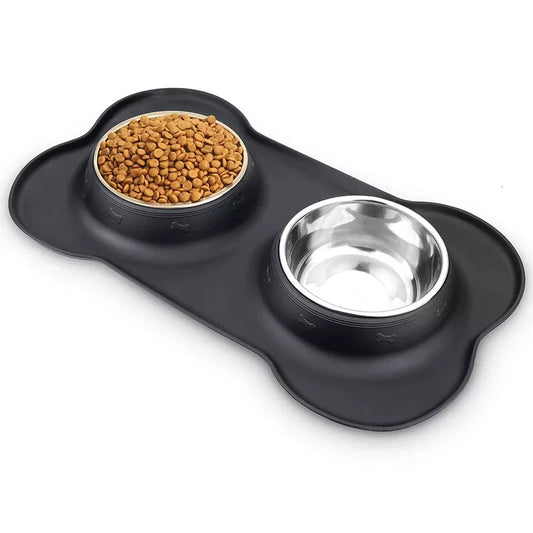 Stainless Steel Bowl with Silicone Mat
