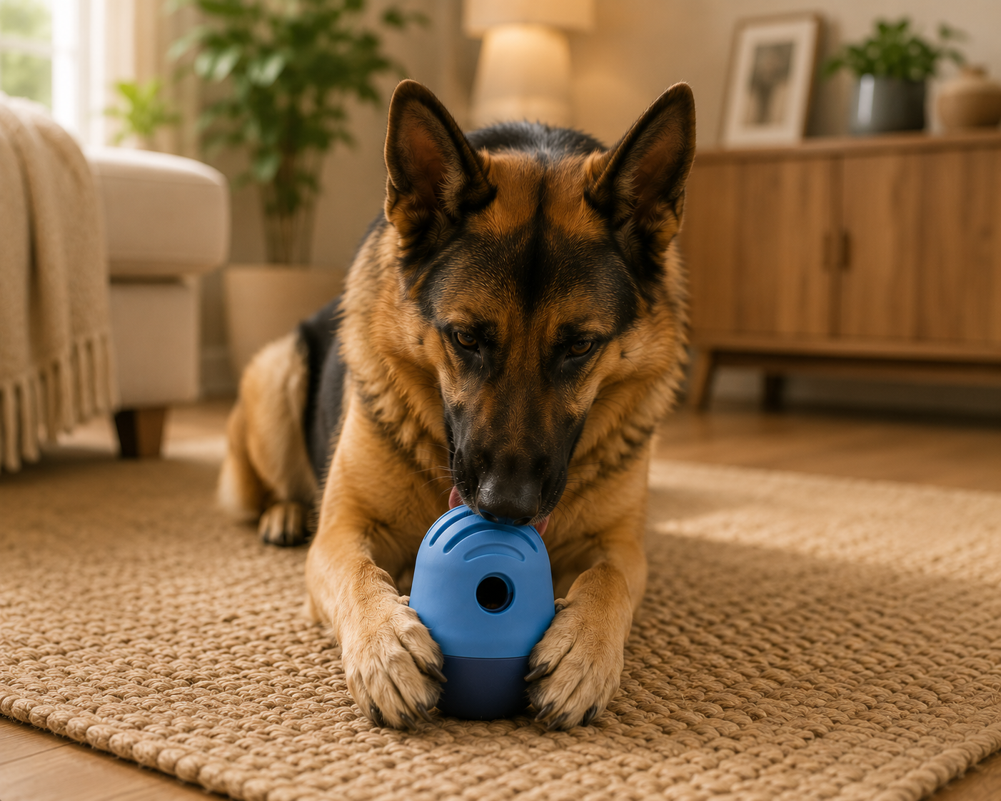 Dispenser in use with treats