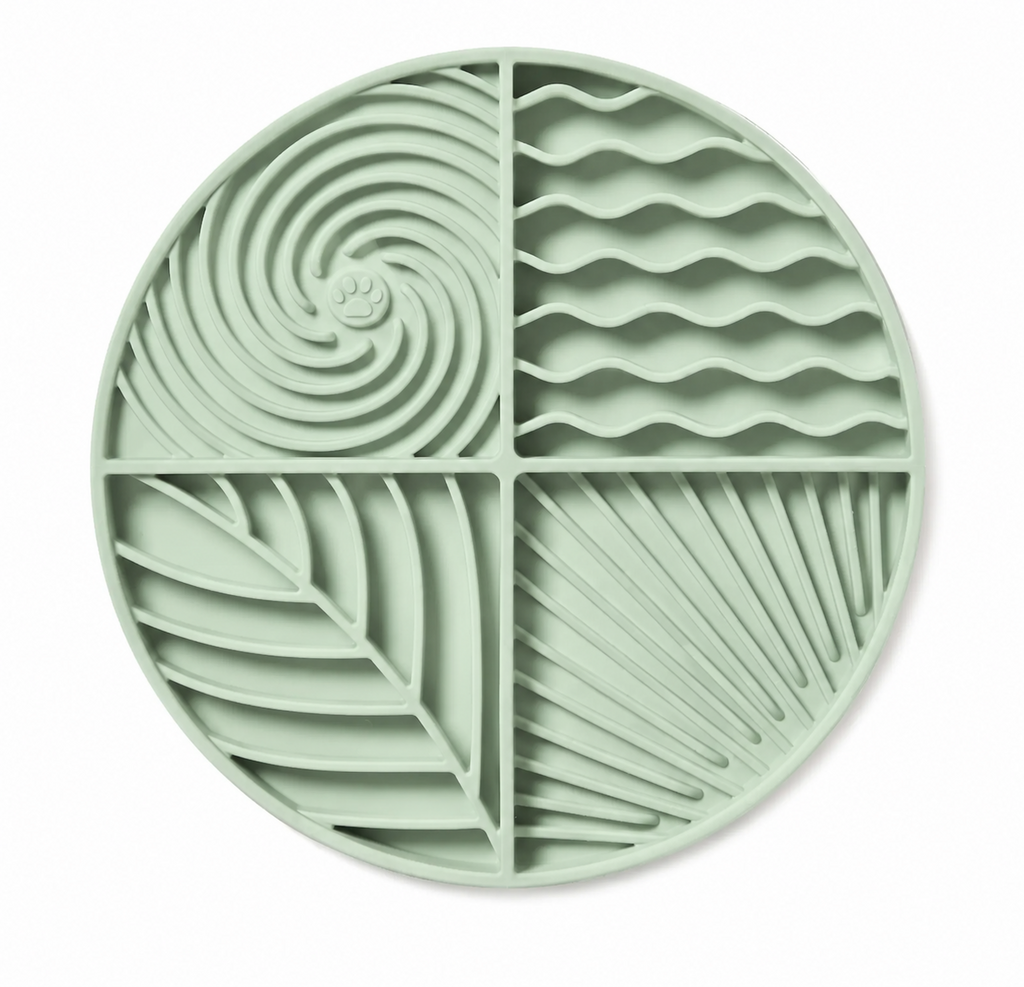 Silicone Slow-Feed Lick Mat with 4 textured zones