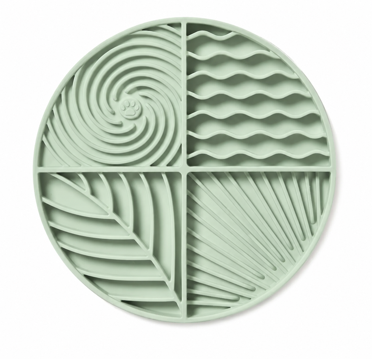 Silicone Slow-Feed Lick Mat with 4 textured zones