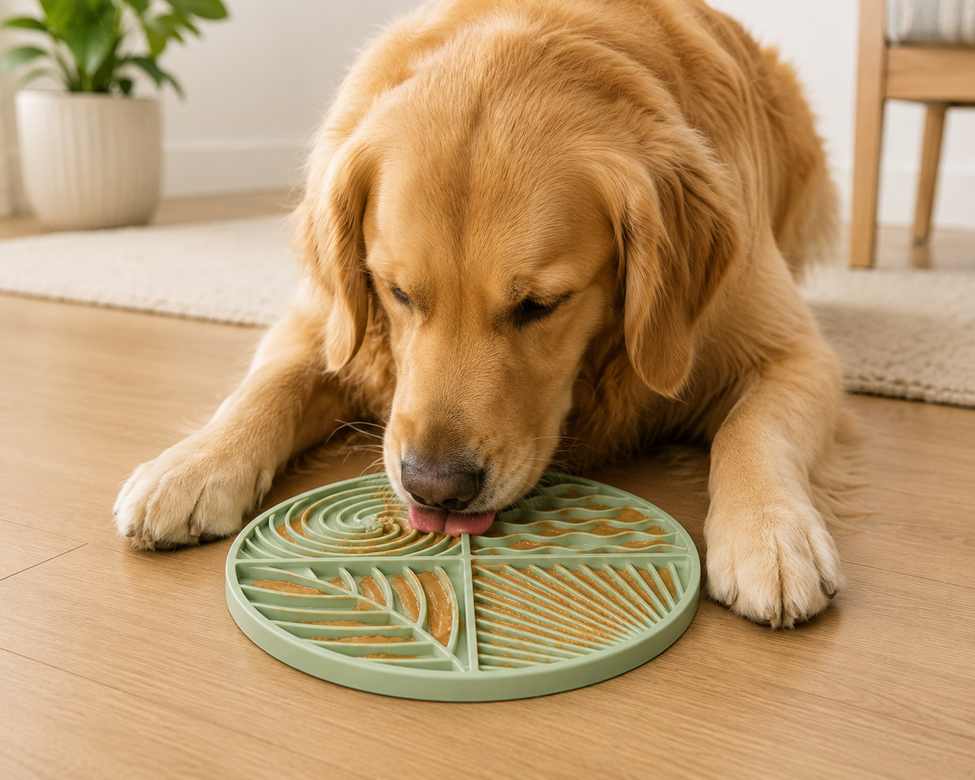 Lick Mat in use with treats
